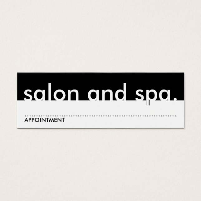salón y spa. (tarjeta de cita) (Frente)