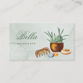 salón y spa tarjeta de visita lujosa elegante