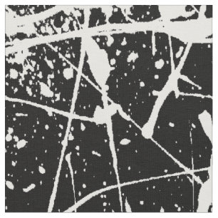 Salpicadura blanca en tela negra