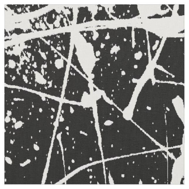 Salpicadura blanca en tela negra (De cerca)