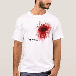 Salpicadura de la sangre soy camiseta aceptable