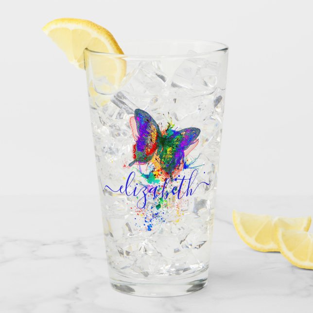 Salpicadura de mariposa personalizada (Anverso (hielo))