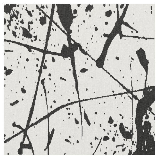 Salpicadura negra en la tela blanca (De cerca)