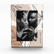 Salpicaduras de tonos terrosos botánicos con foto