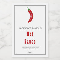 Salsa caliente casera | Etiqueta de salsa de chile