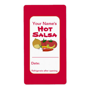 Salsa caliente Pegatinas Jar personalizados añaden