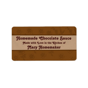 Salsa de chocolate personalizado o etiquetas de sa