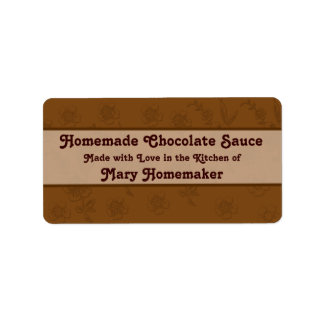Salsa de chocolate personalizado o etiquetas de sa