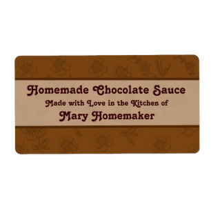 Salsa de chocolate personalizado o etiquetas de sa