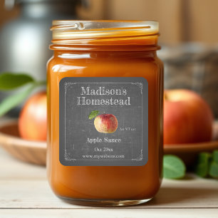 Salsa de manzana Pegatina cuadrado