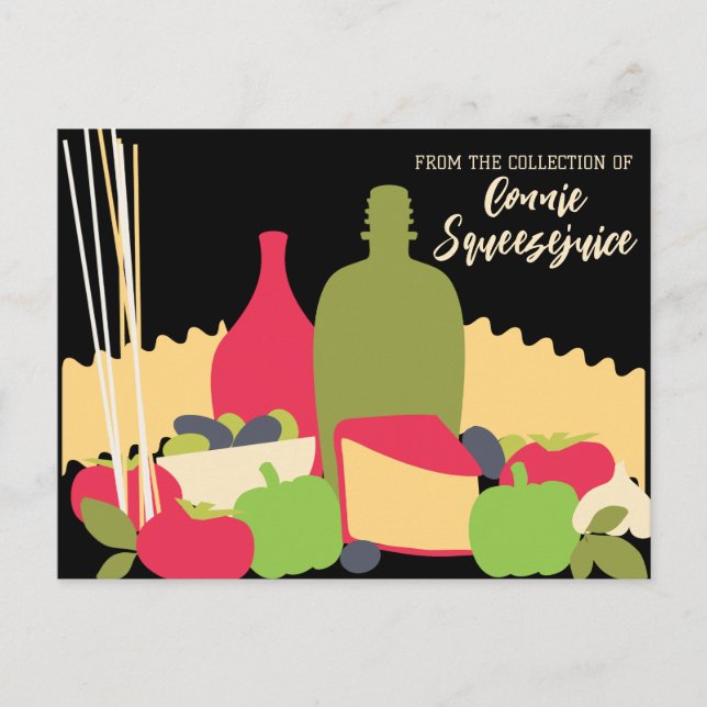 salsa de pastas tarjetas de recetas del chef itali (Anverso)