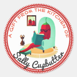 Salsa de pimienta chile de la cocina del pegatina