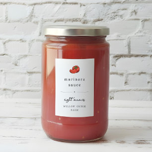Salsa de tomate a prueba de agua, Marinara, etique