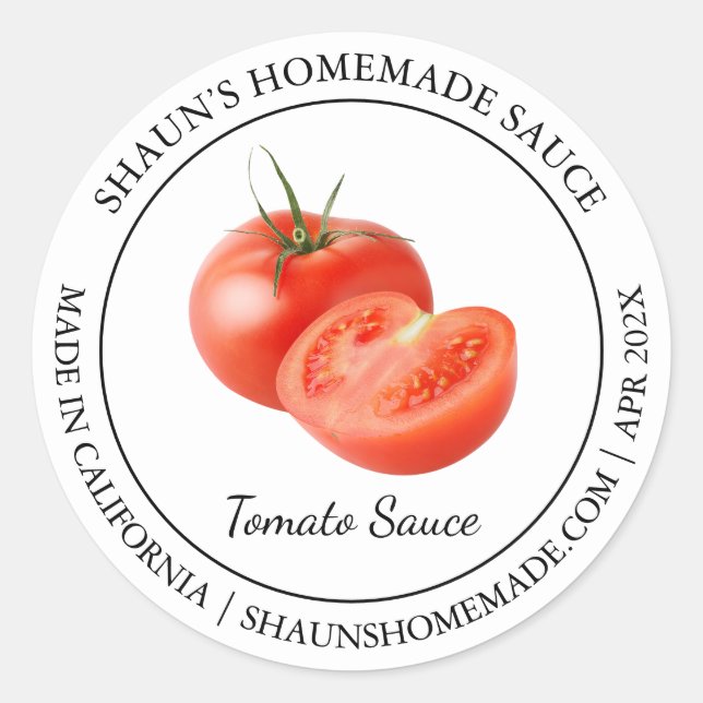 Salsa de tomate Etiqueta moderna (Anverso)
