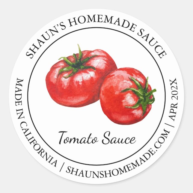 Salsa de tomate Etiqueta moderna (Anverso)