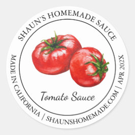 Salsa de tomate Etiqueta moderna