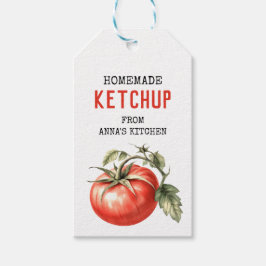 Salsa de tomate etiqueta personalizada acuarela to