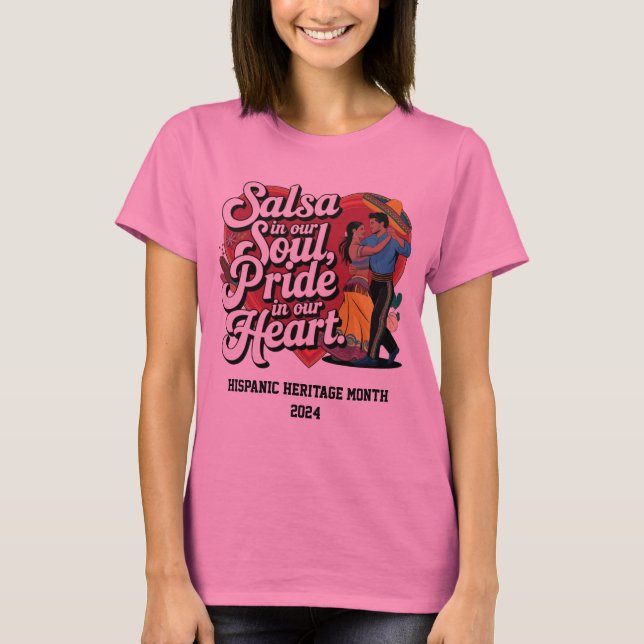 Salsa en nuestra camiseta Soul - Celebrar el hispa (Anverso)