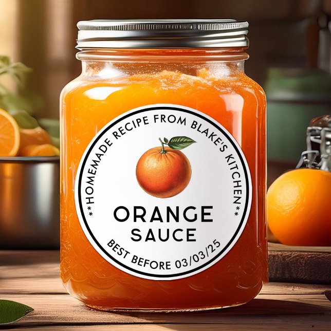 Salsa Naranja casera conserva la etiqueta de enlat (Subido por el creador)