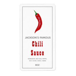 Salsa Picante Casera | Etiqueta de Salsa de Chile
