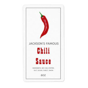 Salsa Picante Casera Etiqueta de Salsa de Chile