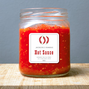 Salsa Picante Casera Etiqueta de Salsa de Chile