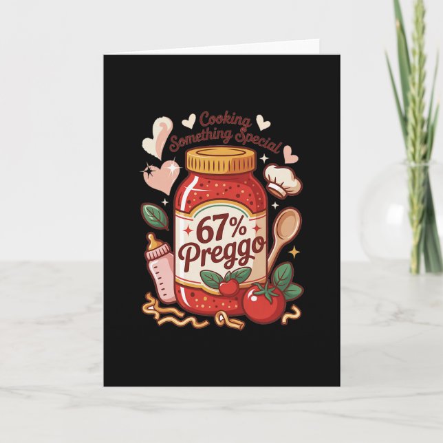 Salsa Preggo Pasta Anuncio de Embarazo Divertido 6 (Anverso)