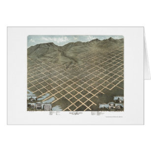 Salt Lake City, mapa panorámico de UT - 1870