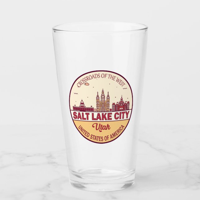 Salt Lake City Utah City Skyline Emblem (Anverso)