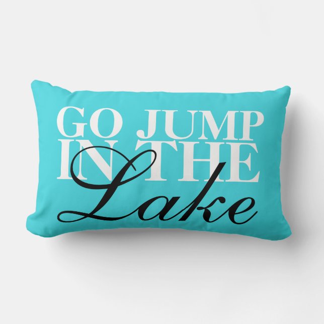 "Salta al lago" almohada lumbar (Anverso)