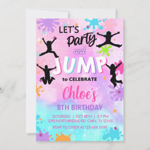 salta la invitación de cumpleaños chica, salta la