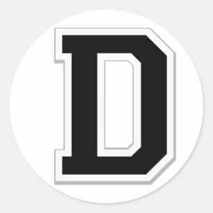 Salta la letra inicial D en Pegatinas negros