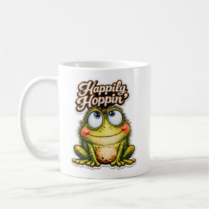 🐸 Saltando Feliz – Taza de Café de Rana Adorable 