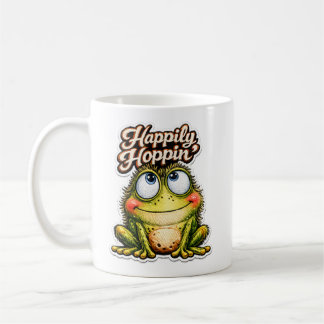 🐸 Saltando Feliz – Taza de Café de Rana Adorable 