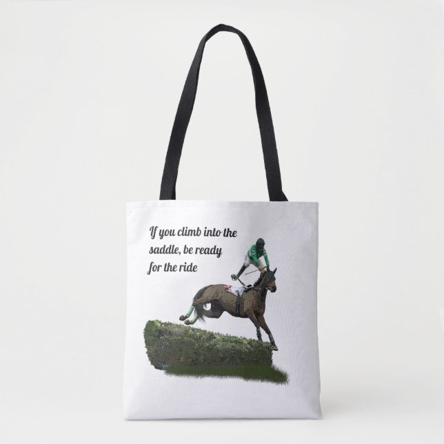 Saltando Jinete De Caballos En Bolsa Verde De Tost (Anverso)