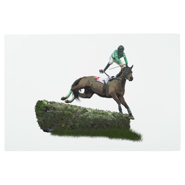 Saltando Jockey De Caballo En Arte De Pared De Met (Anverso)