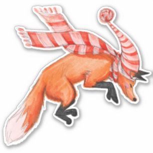 Saltando Pegatina Fox