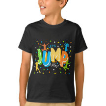 Saltar camisetas de los niños de cumpleaños