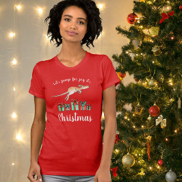 Saltar de alegría camiseta de Navidades canguro