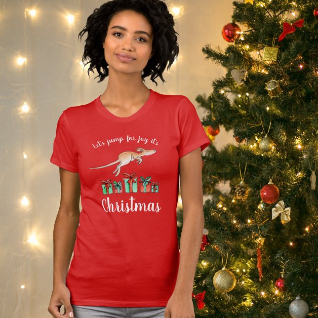 Saltar de alegría camiseta de Navidades canguro (Subido por el creador)