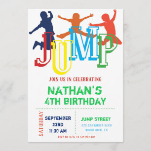 Salte la invitación de la fiesta de cumpleaños de