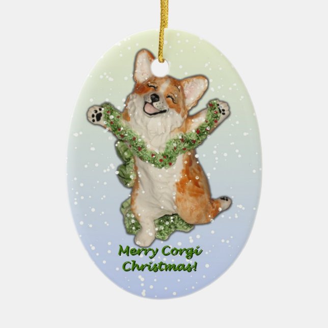 ¡Salte para la alegría! Ornamento del navidad del (Frente)