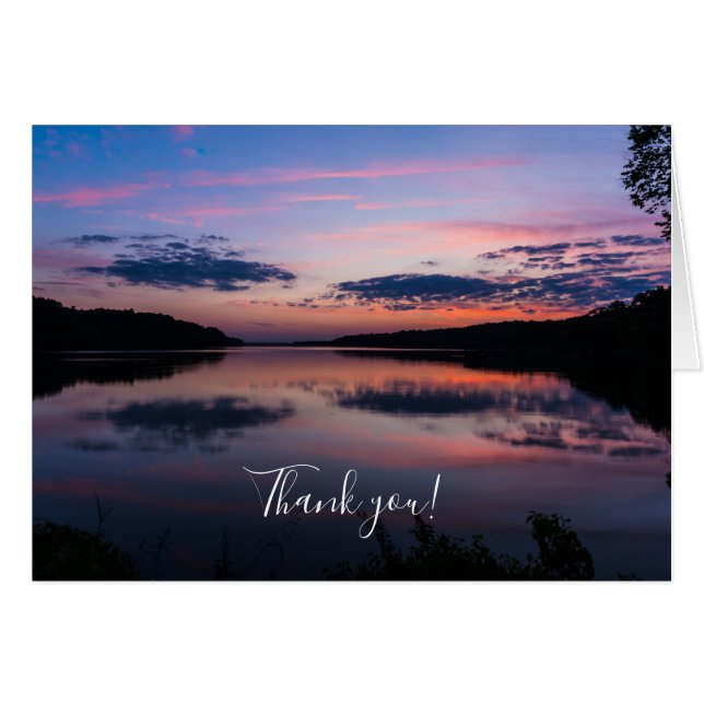 Salto al sol con tarjeta de agradecimiento (Anverso (Horizontal))