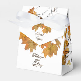 Salto artístico otoñal caja del favor de la boda