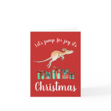 Salto australiano para la tarjeta de Navidad del
