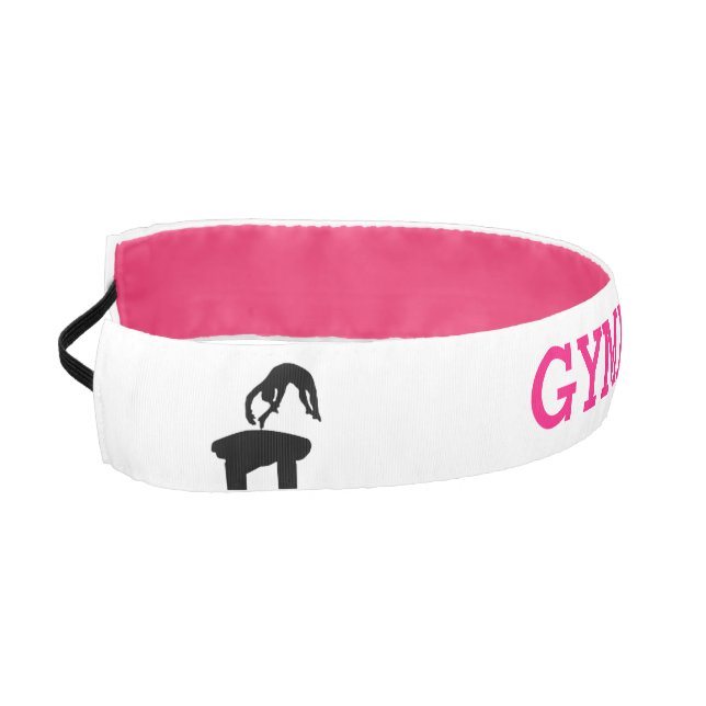 Salto de gimnasia rosa y blanca caliente y banda d (Izquierda)