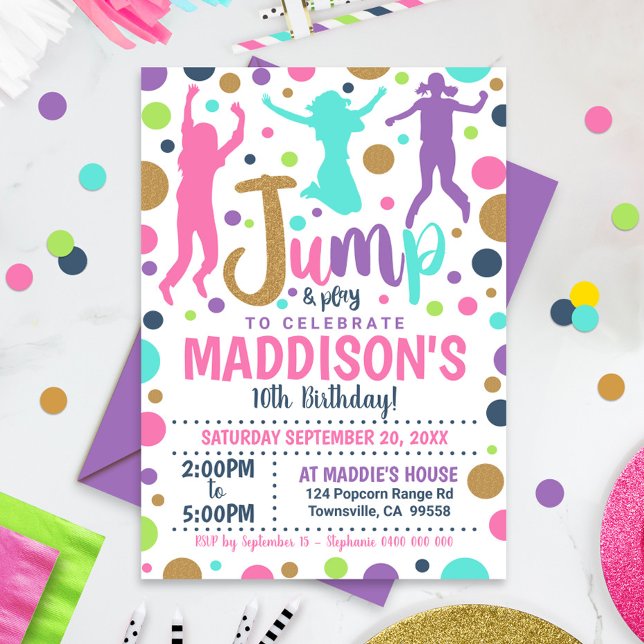 Salto de Invitación de Cumpleaños Chica Salto Tram (Subido por el creador)