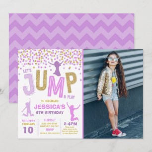 Salto de invitación por cumpleaños Fiesta de tramp