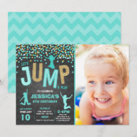 Salto de invitación por cumpleaños Fiesta de tramp