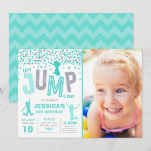 Salto de invitación por cumpleaños Fiesta de tramp